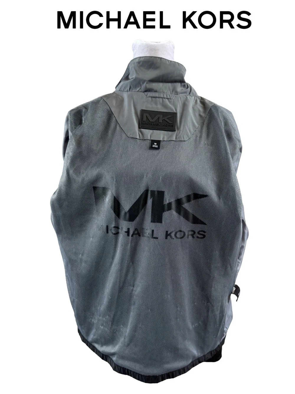 Michael Kors Men’s Black Lightweight Rain Resistant Zip Jacket Medium coat water